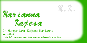 marianna kajcsa business card